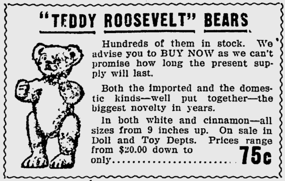roosevelt and teddy bear